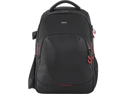 HAMA 121346 Ohio Kamera-Rucksack, Schwarz/Rot
