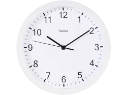 hama 00185864 Wanduhr Elba, Ø 25 cm, ohne Ticken, Weiß