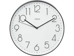 HAMA 185873 Wanduhr Korsika, Schwarz / Weiss