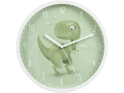 HAMA 185897 Cebu Kinder-Wanduhr, Weiss / Grün