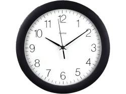 HAMA 185871 Wanduhr Teneriffa, Schwarz / Weiss