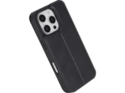 ISY ISC 3145 2-in1 Wallet Case, Bookcover, Apple, iPhone 16 Pro, Schwarz