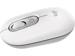Logitech POP Maus Bluetooth® Optisch Weiß 4 Tasten 4000 dpi Easy Switch 3 Geräte, Integriertes Scrollrad