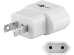 SCHOENENBERGER 138563 Reiseadapter 2-POL SCHUKO/US/JP, Weiss