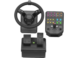 Logitech Gaming G Saitek Farm Sim Controller -N/A- EMEA Lenkrad PC Schwarz inkl. Pedale