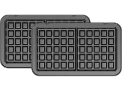 TRISA Prime Panini Waffel Platten Set Schwarz