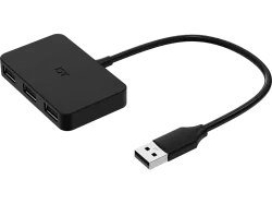 ISY IHU 1002, 4-Port USB-A 2.0 Hub, Schwarz
