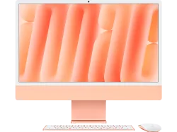 APPLE iMac (2024) M4, All-in-One-PC, mit 24 Display, Apple M4 Prozessor, 16 GB RAM, 256 SSD, GPU, Orange macOS