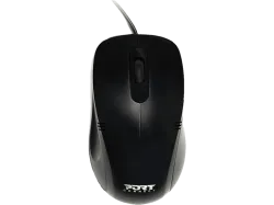 PORT DESIGNS Budget Mouse PRO 900400 Maus, Kabelgebunden, Schwarz