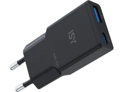 ISY IWC 4130 Ultra flaches GaN-Ladegerät Universal 30 W, Schwarz