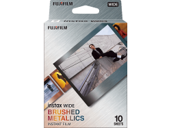 Fujifilm Instax Wide 10 Blatt Brushed Metallics Film Sofort-Bild – Sofortbildkamera/Polaroid Kamera – chrom