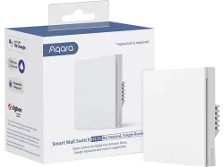 Aqara - Smarter Wandschalter H1 HomeKit (ohne Neutralleiter, Einfachwippe), Weiss