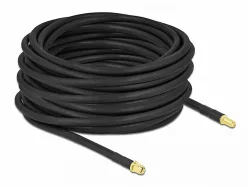 DeLock - 90463 (SMA, 15 m), One Size, Schwarz