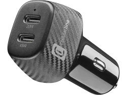 CELLULARLINE Car Power Hyper Auto-Ladegerät Universal, Schwarz