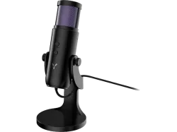 ISY IMI-2000 USB Streaming Microphone w. LED Microfon, Schwarz