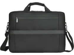 ISY INB 3156 Notebooktasche Umhängetasche für Universal rezykliertes Polyethylenterephthalat, Mischgewebe aus Baumwolle und Polyester, Schwarz
