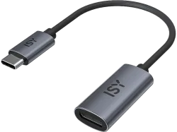 ISY IDP 2500 USB-C auf DisplayPort 1.4 Adapter, Grau