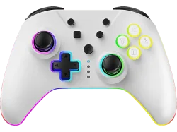 NuRival Light Up Wireless Game Controller - white [NSW]