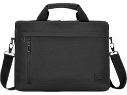 ISY INB 2140-1-BK Notebooktasche Umhängetasche für Universal Recycelte PET Materialien, Schwarz