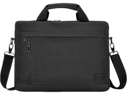 ISY INB 2156-1-BK Notebooktasche Umhängetasche für Universal Recycelte PET Materialien, Schwarz
