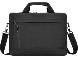 ISY INB 2173-1-BK Notebooktasche Umhängetasche für Universal Recycelte PET Materialien, Schwarz