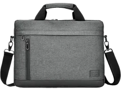 ISY INB 2173-1-GY Notebooktasche Umhängetasche für Universal Recycelte PET Materialien, Grau
