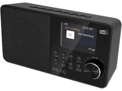 PEAQ PDR 55 DAB+ Radio mit Farbdisplay, DAB+/FM, DAB+, FM, Schwarz