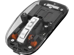 XTREMEMAC Multi Connection Maus, Bluetooth, Kabelgebunden, 2400 dpi, Optisch mit Leuchtdioden, Transparent