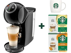 DE-LONGHI Genio S Starter Kit Kapselmaschine Schwarz