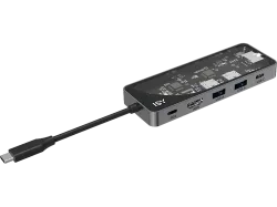 ISY IAD-1024-2 Multiadapter, Silber Aluminium/Transparent
