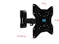 ISY ITV-3000 TV Wandhalterung, max. 48 , Schwenkbar, Neigbar, rotierbar, Schwarz