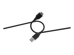 ISY IUC 1012 USB-A auf Micro USB 3.0 Kabel, Schwarz