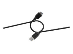 ISY IUC 1013 USB-A auf Micro USB 3.0 Kabel, Schwarz