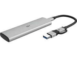 ISY ISE-1000-SV, SSD Aluminiumgehäuse USB-C, Silber
