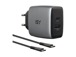 ISY IAC-4512-GY GaN Ladegerät Universal, grau