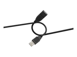 ISY IUC 1021 USB-A 2.0 Verlängerungskabel, Schwarz