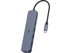 ISY IAD 1048 USB-C Multiport Adapter, Silber