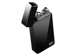 ISY IEL-1100-1 Elektronisches Feuerzeug, Schwarz