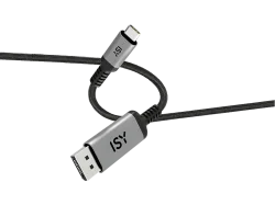 ISY IDP 4015-1 USB-C auf DisplayPort Kabel, Schwarz