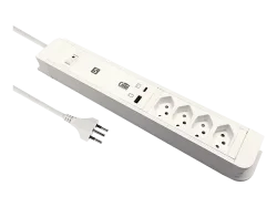SCHOENENBERGER PRINCIPIO+ USB AC 65W Steckdosenleiste, 2 m