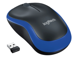 Logitech M185 Funk-Maus Optisch Blau