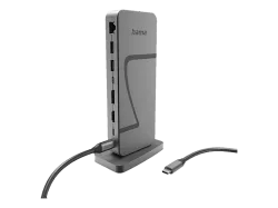Hama USB-C® Dockingstation Connect2Office Speed USB-C® Power Delivery, Unterstützt 8K@30 Hz (1x) / 4K@30Hz (2x)