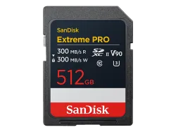 SANDISK Extreme PRO (UHS-II), SDXC SDXC-Speicherkarte, 512 GB, 300 MB/s