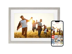 ROLLEI Smart Frame WiFi 108 Digitaler Bilderrahmen, 25.53 cm, 1280 x 800p , Helles Holz