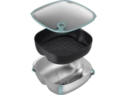 Philips HD9960/00 2-in-1-Set Zubehör Zubehör zum Dämpfen und Braten Airfryer Zubehör zum Dämpfen und Braten – Friteuse Zubehör – grau