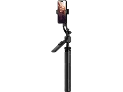 ROLLEI Easy Creator Quadpod Stativ mit AI-Face-Tracking, Schwarz, Höhe offen bis 163 cm