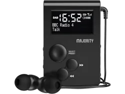 MAJORITY Petersfield Go DAB-Taschenradio, Digital, DAB+, DAB, FM, Schwarz