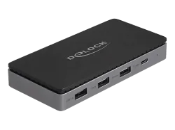 DELOCK USB Type-C? 4K - Dual HDMI MST / Gibabit LAN PD 3.0 85 W Dockingstation, Grau/Schwarz