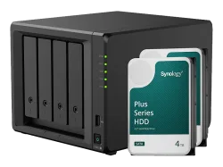 SYNOLOGY DiskStation DS925+ mit 2x 4TB Plus Series HDD NAS 3.5 Anzahl Festplattenschächte: 4 Schwarz
