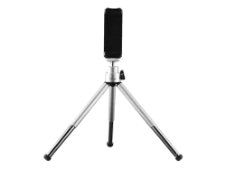 Hama Fancy 2in1 Ministativ 1/4 Zoll Arbeitshöhe=12 - 16 cm Silber Für Smartphones und GoPro, inkl. Smartphonehalter